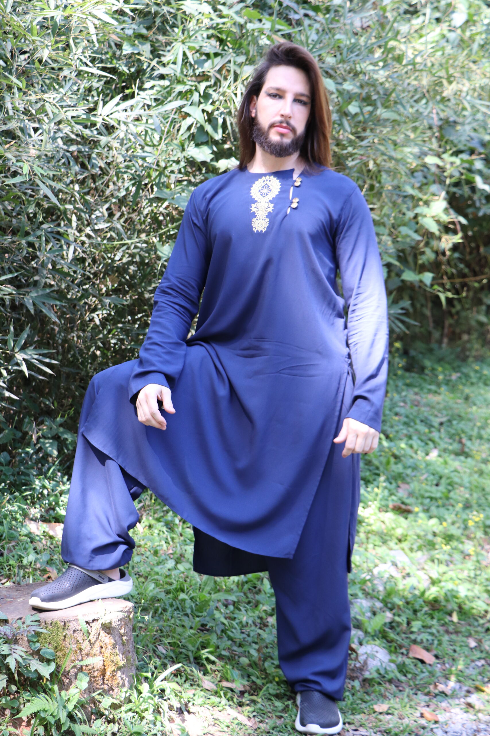 Conjunto azul bordado - Image 2