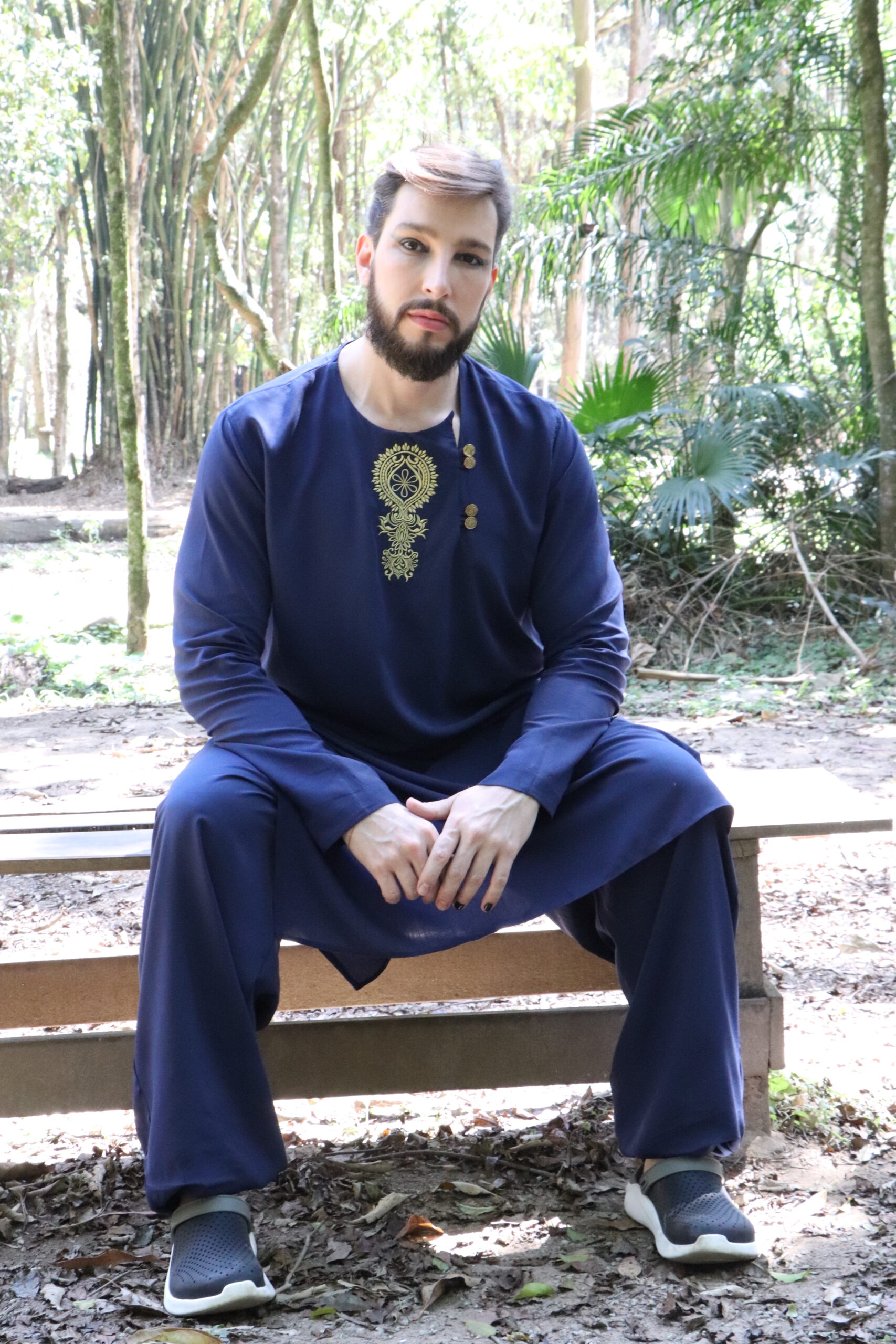 Conjunto azul bordado - Image 3